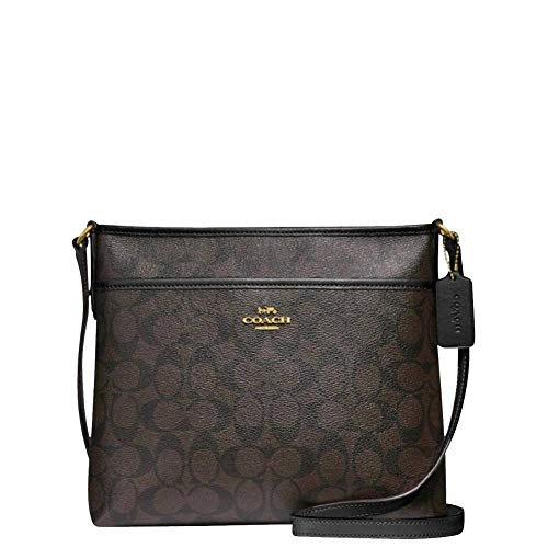 Coach FILE CROSSBODY IN SIGNATURE CANVAS, Im/Brown/Black, One Size