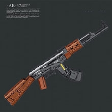 Load image into Gallery viewer, 1366 Pcs Rifle AK-47 Blaster Shooting Building Bricks, Realistic Gun Mechanical Submachine Model Set, Compatible with Lego
