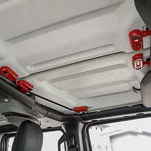 Load image into Gallery viewer, RT-TCZ Hardtop Release Swtich Knob Cover Roof Remove Handle Decoration Trim Interior Accessories for 2018-2021 Jeep Wrangler JL JLU and Gladiator JT, 6PCS(Red)
