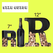 Load image into Gallery viewer, Made Easy Kit Metal Letter Wine Cork Keepsake Saver &amp; Holder Monogram w/Free Wall Mount Kit A-Z (Letter L, Large)
