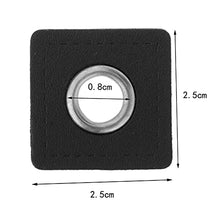 Load image into Gallery viewer, AMLESO 20 Sew on Clothing Patches PU Leather Badges Metal Eyelets Grommets Patch for Purse Bag Craft - Black Square

