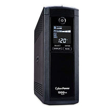 Load image into Gallery viewer, CyberPower CP1500AVRLCD Intelligent LCD UPS System, 1500VA/900W, 12 Outlets, AVR, Mini-Tower
