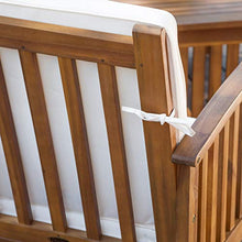 Load image into Gallery viewer, Christopher Knight Home Carolina Outdoor Acacia Sofa Set, 4-Pcs Set, Brown Patina + Cream Cushion
