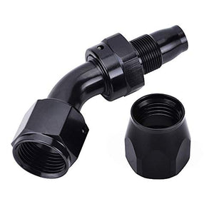 3/8 6AN 20FT Fuel Line Hose Kit, Nylon Stainless Steel Braided Fuel Line Oil/Gas/Fuel Hose End Fitting Hose with 10PCS Swivel Fuel Hose Fitting Adapter Kit - Black