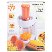 Load image into Gallery viewer, MasterChef Electric Spiralizer- 3-in-1 Vegetable Noodle Pasta Maker w 3 Different Zoodle Slicing Styles and XL Hopper- FREE Recipe Guide
