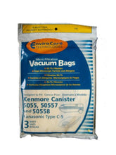 Load image into Gallery viewer, 27 Kenmore Canister Type C Sears Vacuum Bags, Canister, Panasonic Vacuum Cleaners, MC-V150M,20-50558, MC-V9600 thru V9699, 20390, 20400, 20410, 20430, 20450, 21400, 21401, 21430, 21435, 21450, 21480, 21484, 21485, 22143, 22145, 22345, 22348, 22350, 22450,
