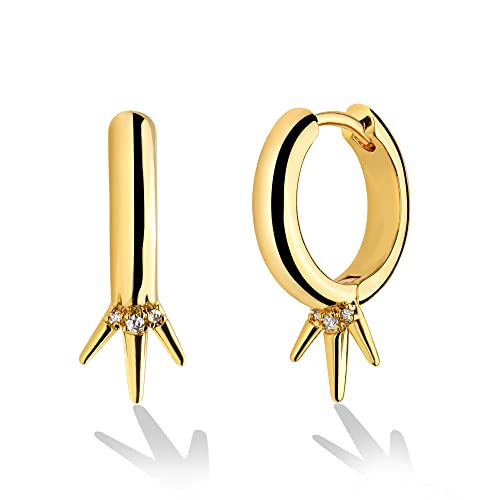 Load image into Gallery viewer, MYEARS Women Gold Stud Earrings 14K Gold Filled Small Boho Minimalist Simple Delicate Hypoallergenic Geometric Jewelry Gift (Phoenix Symmetrical)