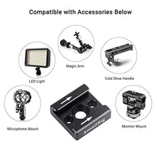 Load image into Gallery viewer, simorr Dual Cold Shoe Extension Bar 3483+SMALLRIG Cold Shoe Mount Adapter with 1/4’’ Thread Hole for Camera and Camcorder Rigs – 1241
