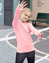 Load image into Gallery viewer, Zaclotre Kids UPF50+ Sun Shirt Girls Quick Dry Fit Sun Protection Clothing Athletic Hoodie with Thumbholes Pink
