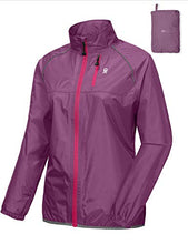 Load image into Gallery viewer, Little Donkey Andy Women’s Waterproof Cycling Bike Jacket, Running Rain Jacket, Windbreaker, Ultralight and Packable Purple XS
