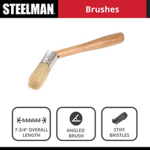 Load image into Gallery viewer, Steelman Euro Lube Applicator Brush, Angled, Stiff Bristles, for Paste-Style Tire Mounting Lubricants
