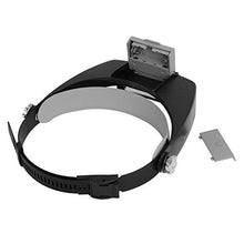 Load image into Gallery viewer, Headband Magnifying Glass with 2 LED Lights Optical Head Wearing Magnifier 1.5X 3X 6.5X 8X Head-Mounted Headset Jewelry Visor Magnifier Glass Loupe for Reading Electronics Watch Repair
