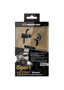 Monster Isport Victory Bluetooth Wireless in-Ear Headphones (Earbuds) - Black with Microphone, Sports Headphones, Running, Noise Isolation
