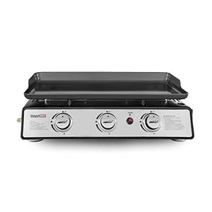 Royal Gourmet PD1301S 24-Inch 3-Burner Portable Table Top Gas Grill Griddle, 25,500 BTUs, 24 inch, Black