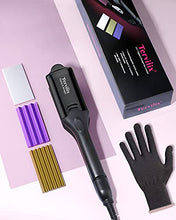 Load image into Gallery viewer, Terviiix Hair Crimper for Women with 4 Interchangeable Plates, Keratin &amp; Argan Oil Infused Crimping Iron for Hair, Volumizing Crimper Hair Iron with 5 Heat Settings &amp; 60 Min Auto Off

