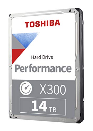 Toshiba X300 14TB Performance & Gaming 3.5-Inch Internal Hard Drive - CMR SATA 6 Gb/s 7200 RPM 256 MB Cache - HDWR21EXZSTA