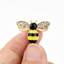 Load image into Gallery viewer, 20 Pcs Bumble Bee Charms Pendants Rhinestone Enamel Craft Embellishments Crafting for DIY Earring Necklace Jewelry
