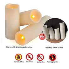 Load image into Gallery viewer, Enido Flameless Candles Led Candles Pack of 12 Battery Candles (D2.15&#39;&#39; x H4&#39;&#39;5&#39;&#39;6&#39;&#39;) Waterproof Outdoor Indoor Candles with 10-Key Remotes and Cycling 24 Hours Timer (Plastic)

