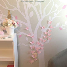Load image into Gallery viewer, 24pcs 3D Butterfly Removable Mural Stickers Wall Stickers Decal for Home and Room Decoration (Pink)
