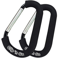 Load image into Gallery viewer, PBnJ baby Clip n Go - 2 Pack X-Large Stroller Organizer Hook Clip for Purse Shopping &amp; Diaper Bags
