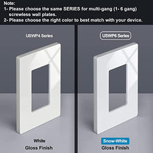 Load image into Gallery viewer, [10 Pack] BESTTEN 1-Gang Screwless Wall Plate, USWP6 Pure White Series, Decorator Outlet Cover, H4.69” x W2.91”, for Decor Switch, Dimmer, GFCI, USB Receptacle
