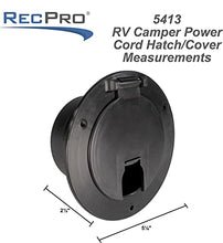 Load image into Gallery viewer, RecPro RV Camper Trailer Motorhome Power Cord Hatch/Cover (White) | Made in America
