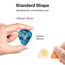 Load image into Gallery viewer, Donner Celluloid Guitar Picks 16 Pack with Tin Box includes Thin, Medium, Heavy &amp; Extra Heavy Picks, for Acoustic Guitar Electric Guitar Ukulele
