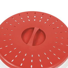 Load image into Gallery viewer, Tovolo Vented Collapsible Microwave Food Cover With Easy Grip Handle, Dishwasher-Safe, BPA-Free Silicone &amp; Plastic, 10.5" Round, Red
