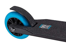 Load image into Gallery viewer, Mongoose Trace Youth/Adult Kick Scooter Folding and Non-Folding Design, Regular, Lighted, and Air Filled Wheels, Multiple Colors, Black/Blue, 100mm Wheels
