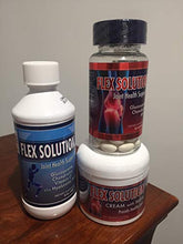 Load image into Gallery viewer, Kit Flex Solution ( Liquid , Cream and softgels ) Join Health Support . Glucosamine Chondroitin Vitamin C Plus Hyaluronic Acid . Cream and softgels with MSM . Glucosamina .
