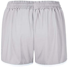 Load image into Gallery viewer, Fulbelle Comfy Shorts for Women, Teen Girls Exercise Workout Yoga Sports Running Athletic Gym Clothes Casual Summer Spring Elastic Breathable Sweat Shorts Gray and White Medium
