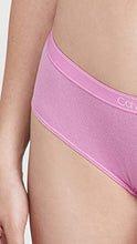 Load image into Gallery viewer, Calvin Klein Women's Pure Ribbed Hipster Panty, Lilac RAIN, X-Large
