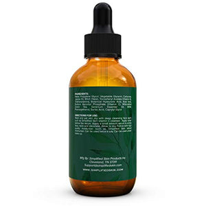 Hyaluronic Acid Serum for Face & Eyes (2 oz) with Vitamin C, E & Green Tea for Anti-Aging, Moisturizing, Antioxidant & Wrinkle Treatment. Best Hydrating Pure Facial Serum by Simplified Skin
