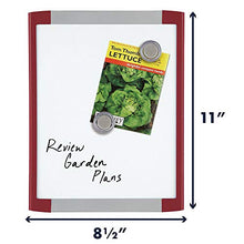 Load image into Gallery viewer, Quartet Magnetic Whiteboard, 8-1/2" x 11" White Board for Wall, Dry Erase Board for Kids, Perfect for Home Office &amp; Home School Supplies, 1 Dry Erase Marker, 2 Magnets, Red Frame (MHOW8511-RD)
