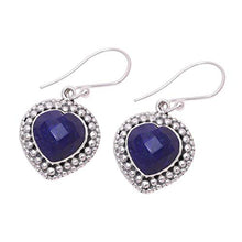 Load image into Gallery viewer, NOVICA Lapis Lazuli .925 Sterling Silver Dangle Earrings, Fervent Love'
