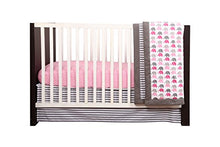 Load image into Gallery viewer, Bacati - Elephants Pink/Grey 10-Piece Nursery in a Bag Girls Baby Nursery Crib Bedding Set with Bumper Pad
