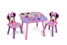 Load image into Gallery viewer, Delta Children Kids Table and Chair Set (2 Chairs Included) - Ideal for Arts &amp; Crafts, Snack Time, Homeschooling, Homework &amp; More, Disney Minnie Mouse
