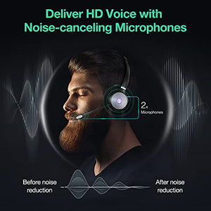 Yealink WH62 Wireless Headset with Microphone & Yealink WH66 Wireless Headset Bluetooth with Microphone DECT Headset for Computer Laptop PC Headset for Office VoIP Phone IP Teams Certified Workstation