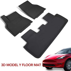 Basenor Tesla Model Y Mud Flaps and Tesla Model Y Floor Mats
