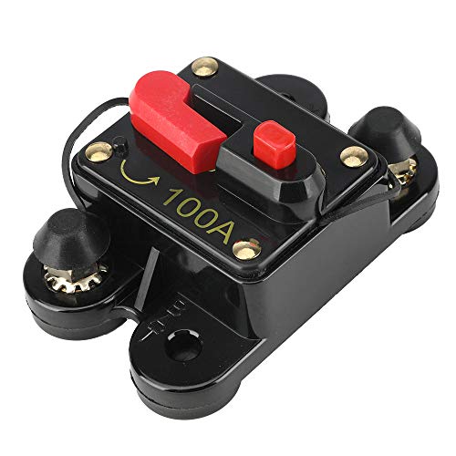 100 Amp Circuit Breaker - JOYHO 12-24V DC Circuit Breaker with Manual Reset Waterproof Fuse Holder for Marine RV Car Audio and Home Solar System Amps Protection
