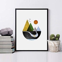 Load image into Gallery viewer, Mountains Art Print Minimal Home Decor Scandinavian Art Wall Print Geometric Art Minimalist Art Modern Wall Art Abstract Art 11x14inch Unframed
