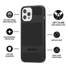 Load image into Gallery viewer, CASE-MATE PELICAN - PROTECTOR Series - Case for iPhone 12 Pro Max (5G) - 15 ft Drop Protection - 6.7 Inch - Black
