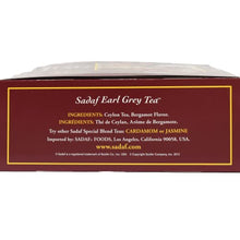 Load image into Gallery viewer, Sadaf Earl Grey Tea Bags | Special Blend Earl Grey Ceylon Black Tea | Product harvested in Sry Lanka | 100 bags (pack of 1)
