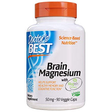 Load image into Gallery viewer, Doctor's Best, Brain Magnesium Vegetable Capsules, 90 Count
