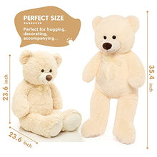 Load image into Gallery viewer, MorisMos Giant Teddy Bear Stuffed Animal Plush, 35.4 inches Big Teddy Bear, Soft Plush Toy, Plush Teddy Bear Stuffed Animal for Girlfriend Kids on Valentines Christmas Birthday Party, Beige
