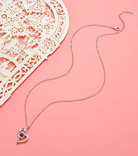 Load image into Gallery viewer, Tornito Gold Plated 100 Languages I Love You Memory Necklace Projection Pendant Necklace for Women (A1:Heart Shape,Silver Tone)
