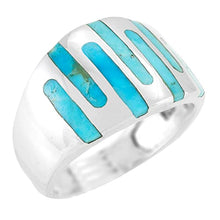 Load image into Gallery viewer, Turquoise Ring Sterling Silver 925 Genuine Gemstones Size 6 to 11 (Turquoise) (8)
