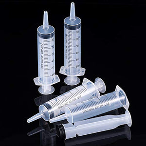 Frienda 4 Pack Large Plastic Syringe for Scientific Labs and Dispensing Multiple Uses Measuring Syringe Tools (60 ml)