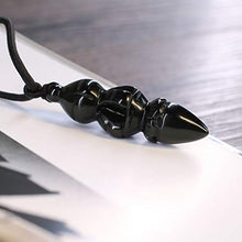 Load image into Gallery viewer, COAI Prayer Black Obsidian Vajra Buddha Pendant Necklace
