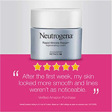 Load image into Gallery viewer, Neutrogena Rapid Wrinkle Repair Retinol Regenerating Anti-Aging Face Cream &amp; Hyaluronic Acid; Anti-Wrinkle Retinol Moisturizer &amp; Neck Cream, with Hyaluronic Acid &amp; Retinol, 1.7 oz
